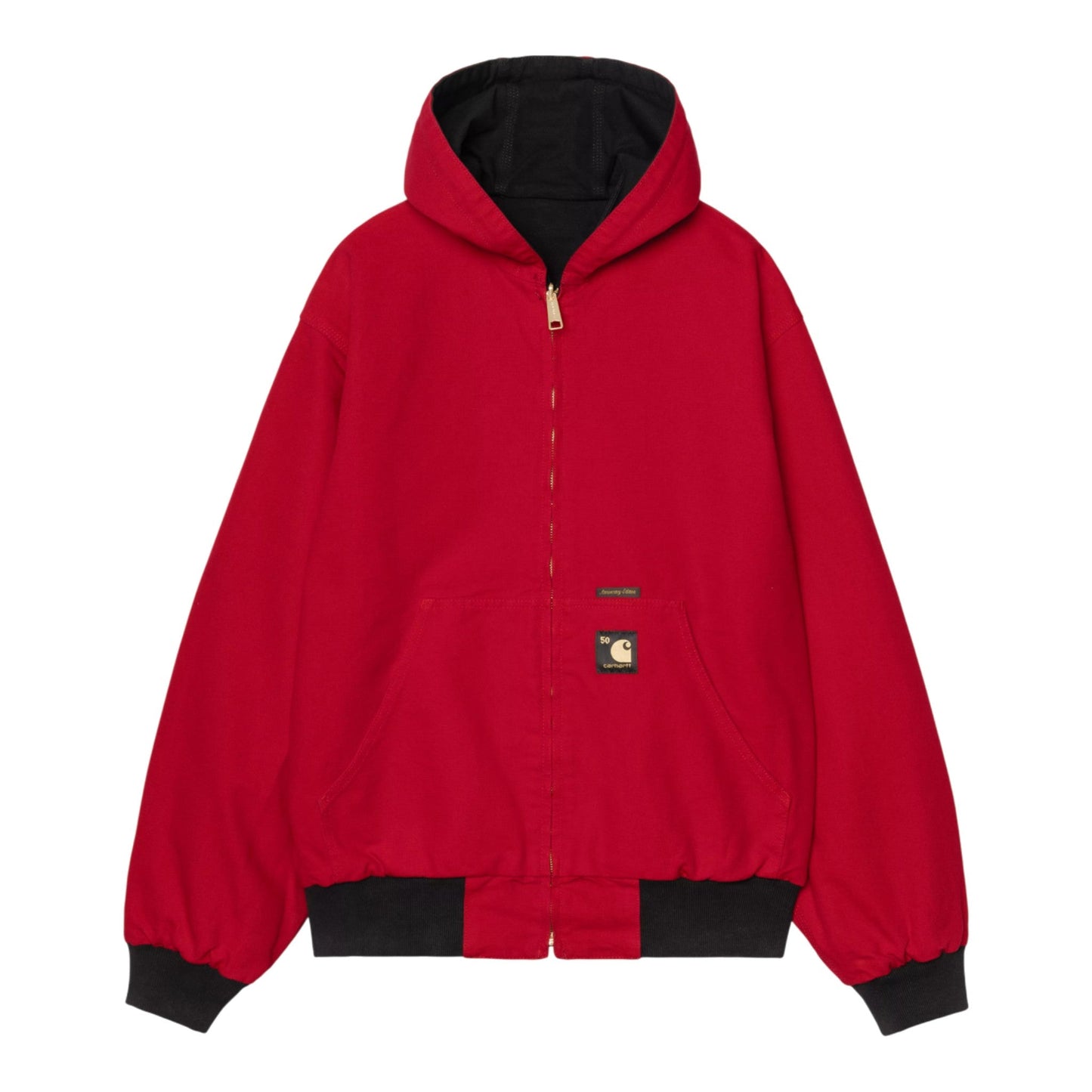 Giacca Carhartt Wip 5O Years Anniversary OG Active Jacket Canvas - Black / USA Red Rinsed - Giacche di Carhartt Wip | Francis Concept