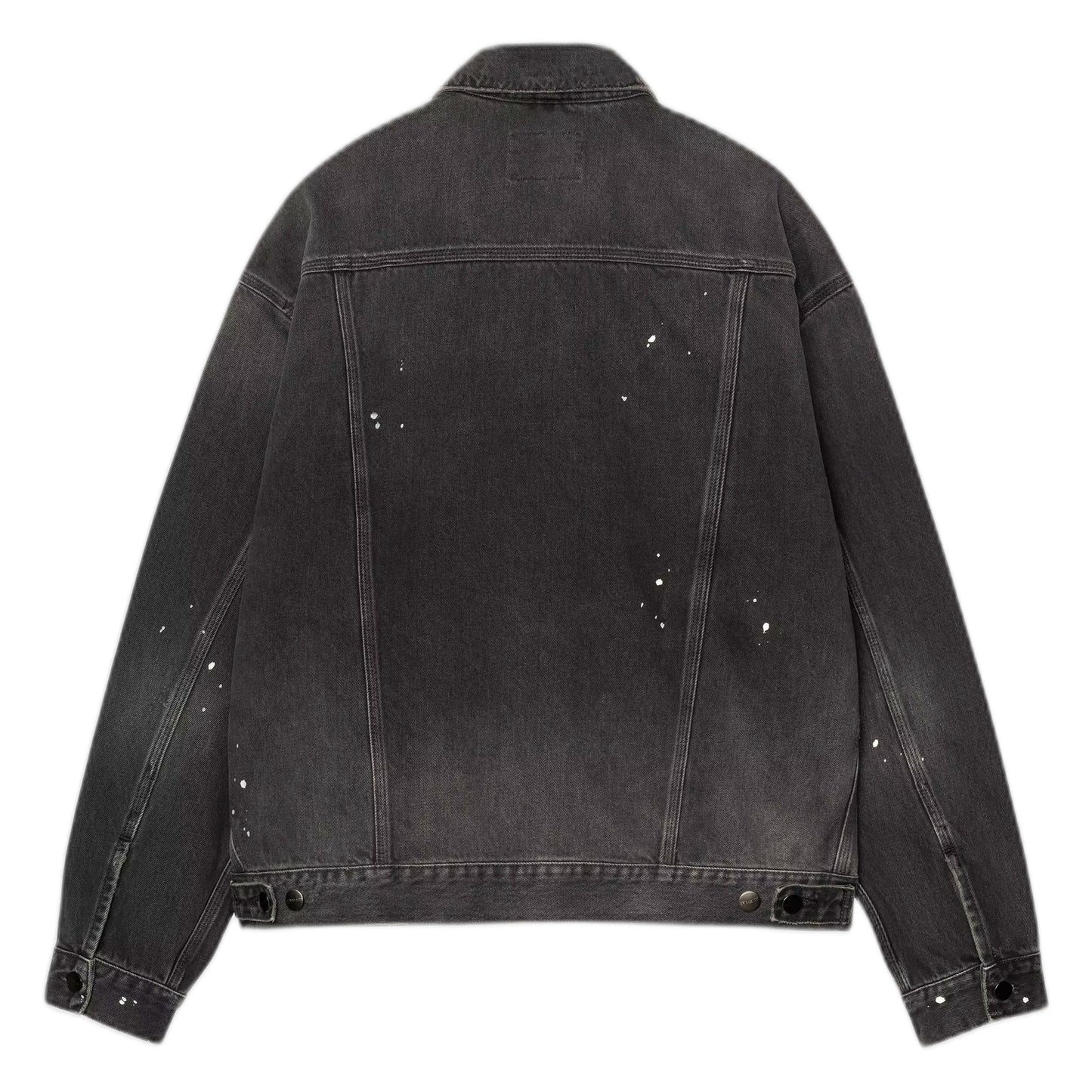 Giacca Carhartt Wip Helston Jacket - Black destroy wash, splatter