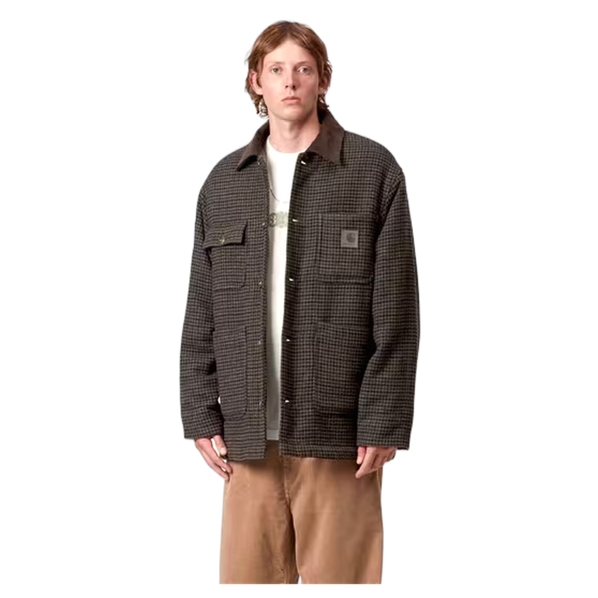 Giacca Carhartt Wip Lowis Chore Coat - Lowis Houndstooth - Giacche di Carhartt Wip | Francis Concept