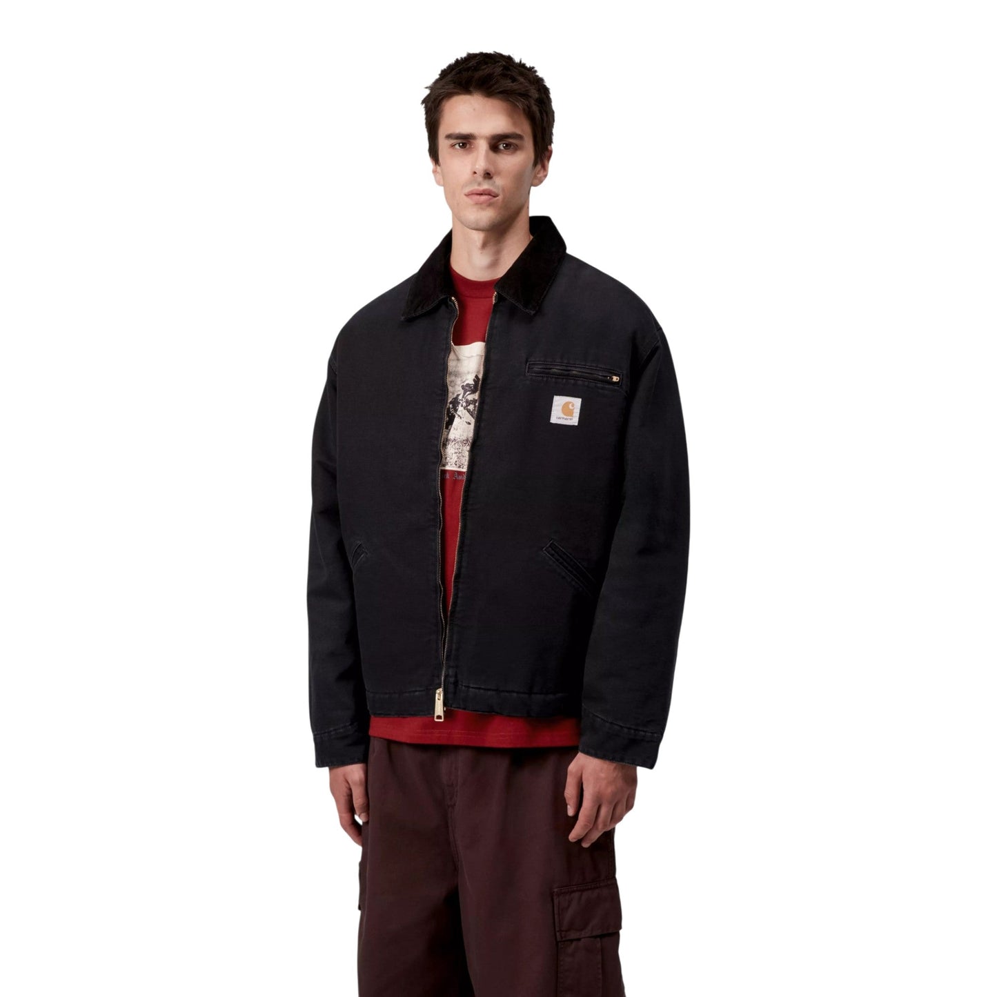 Giacca Carhartt Wip OG Detroit Jacket - Black / Black Stone Canvas - Giacche di Carhartt Wip | Francis Concept