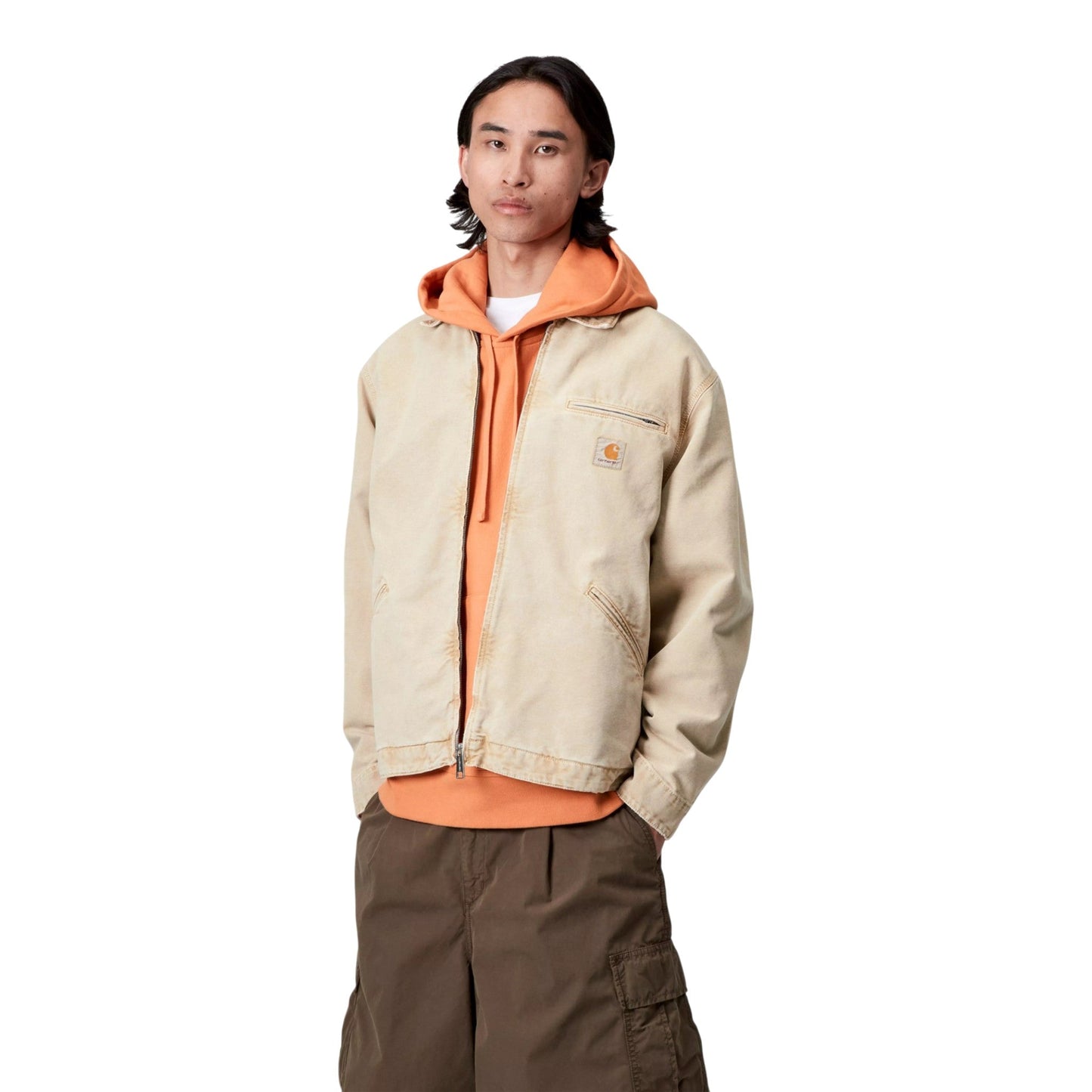 Giacca Carhartt Wip OG Detroit Jacket - Dusty H Brown Chalk Wash - Giacche di Carhartt Wip | Francis Concept