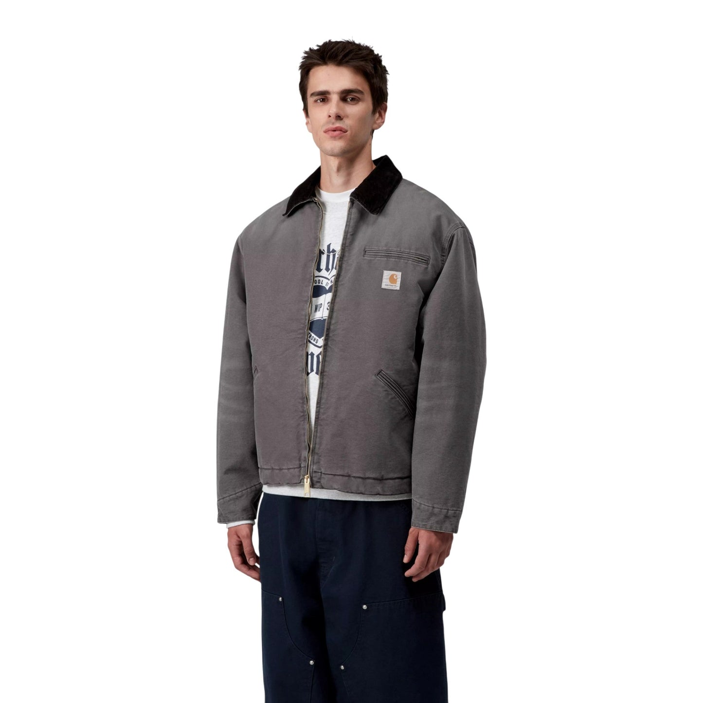 Giacca Carhartt Wip OG Detroit Jacket - Graphite / Black Stone Canvas - Giacche di Carhartt Wip | Francis Concept