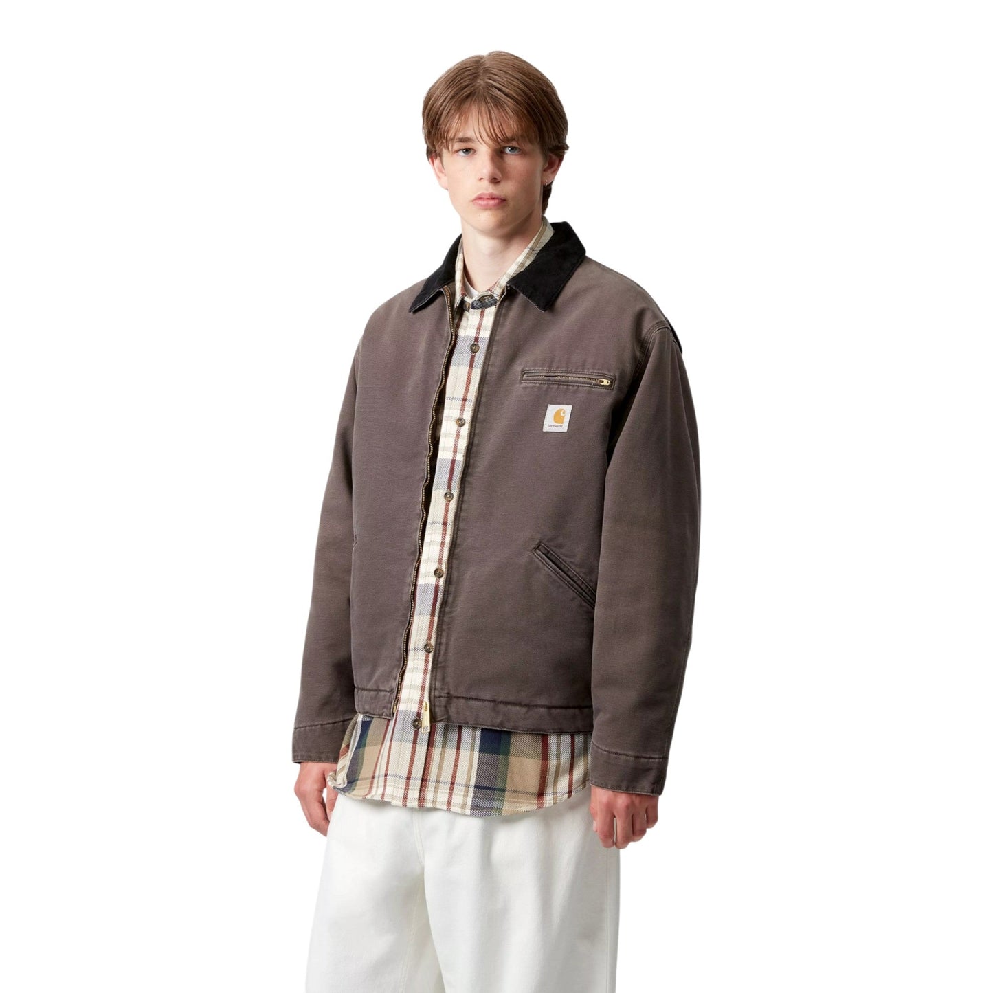 Giacca Carhartt Wip OG Detroit Jacket - Tobacco / Black Stone Canvas - Giacche di Carhartt Wip | Francis Concept