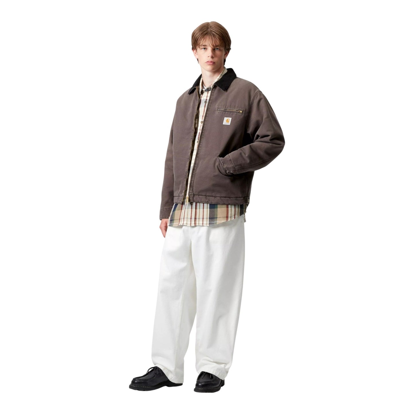 Giacca Carhartt Wip OG Detroit Jacket - Tobacco / Black Stone Canvas - Giacche di Carhartt Wip | Francis Concept