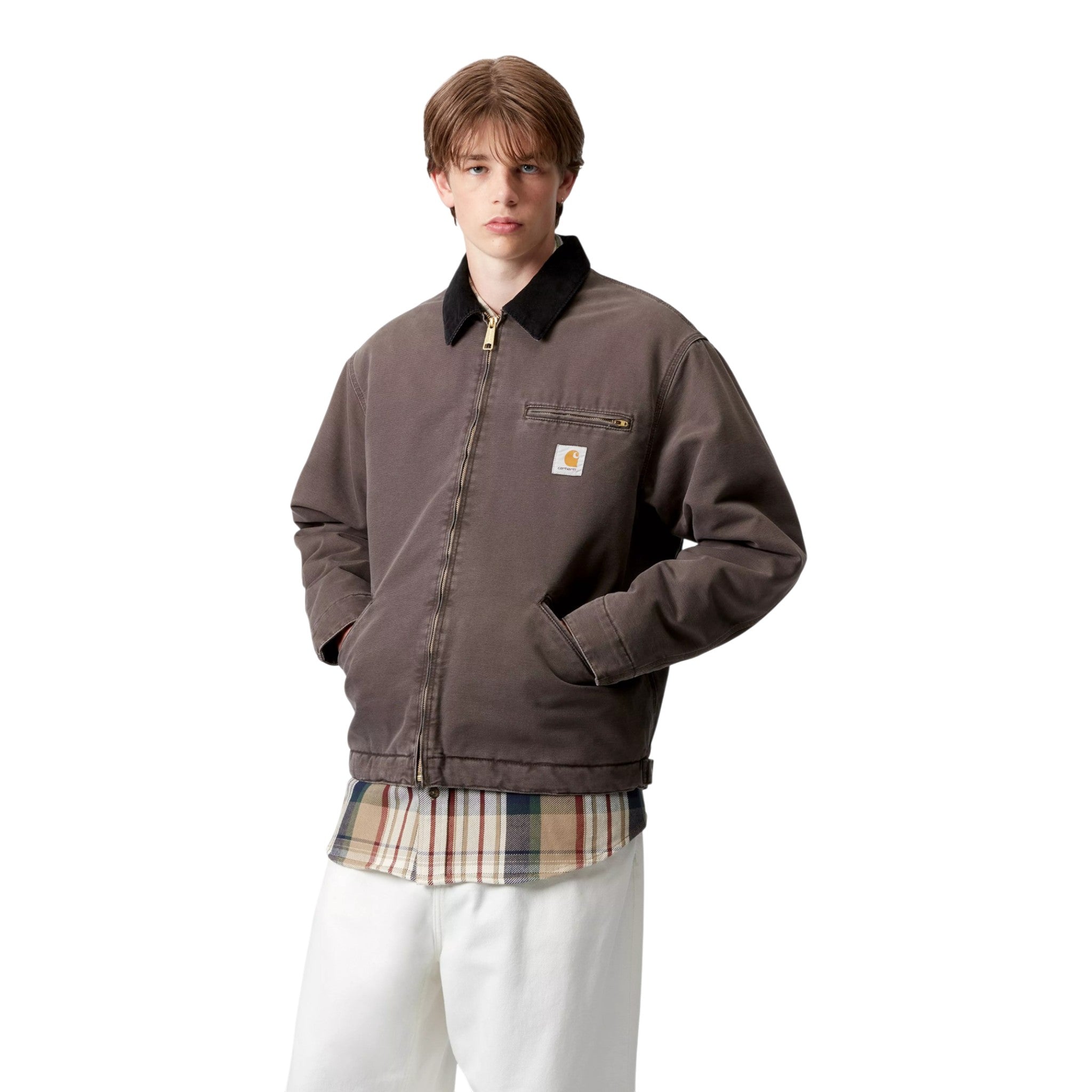 Giacca Carhartt Wip OG Detroit Jacket - Tobacco / Black Stone Canvas - Giacche di Carhartt Wip | Francis Concept