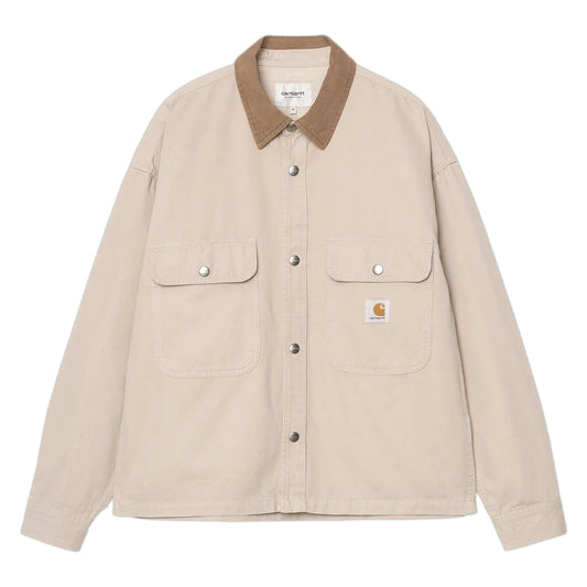 Giacca Carhartt Wip Prescott Shirt Jac - String / Leather garment dyed - Giacche di Carhartt Wip | Francis Concept