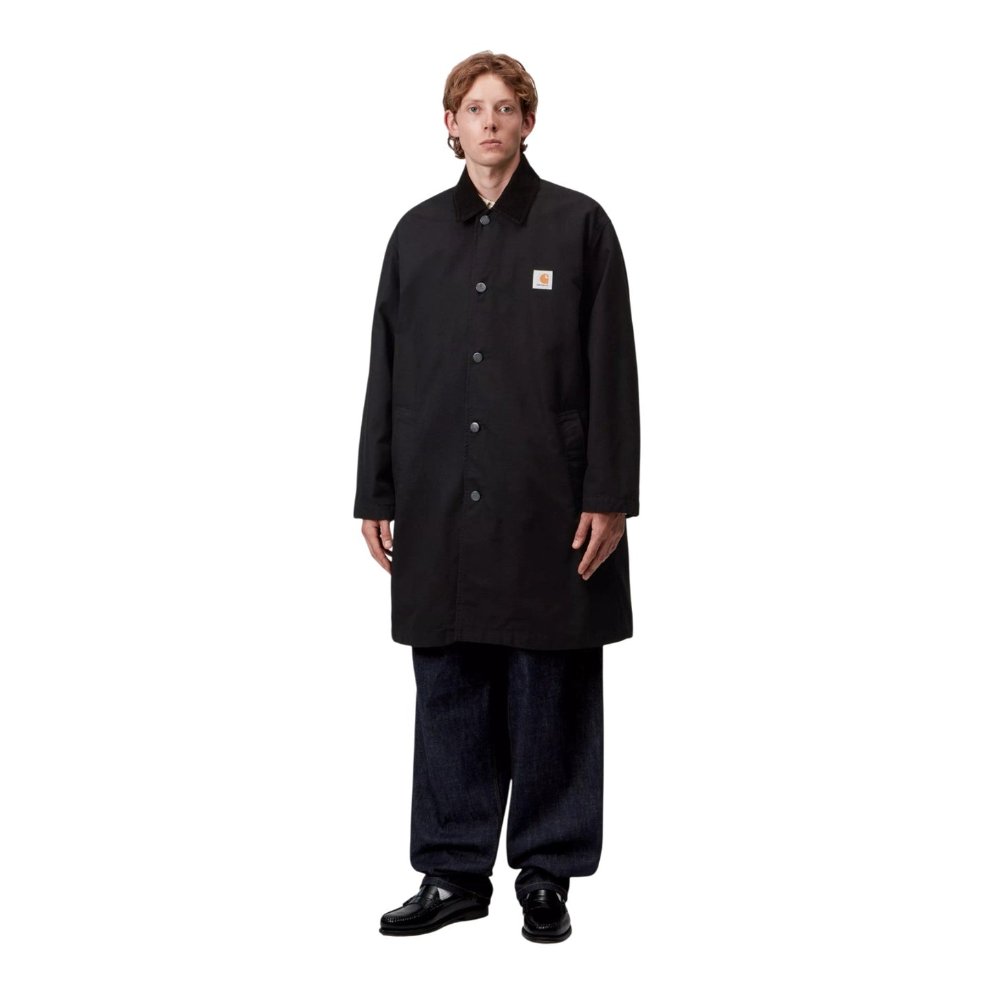 Giacca Carhartt Wip Webster Coat - Black / Black Rinsed - Giacche di Carhartt Wip | Francis Concept