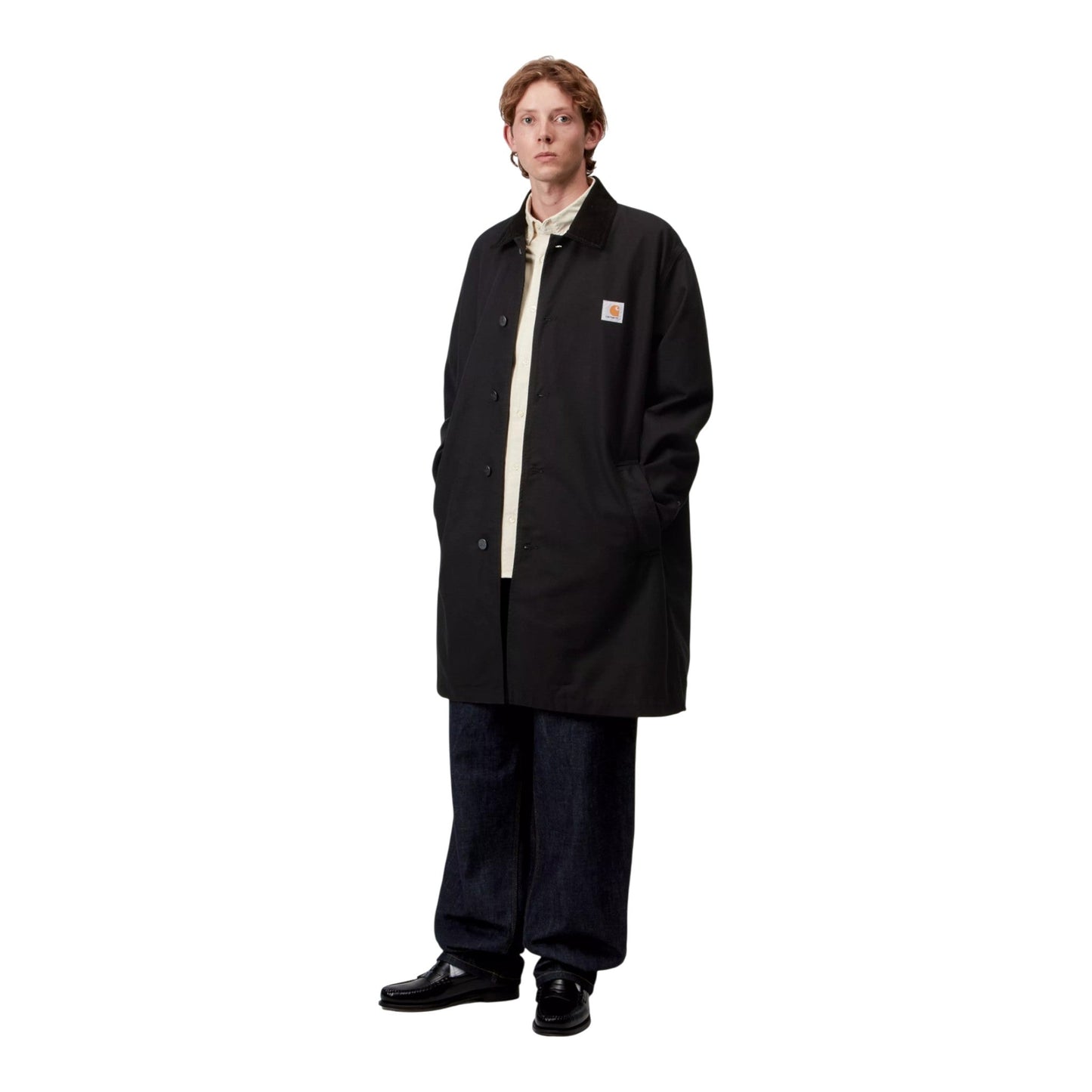 Giacca Carhartt Wip Webster Coat - Black / Black Rinsed - Giacche di Carhartt Wip | Francis Concept
