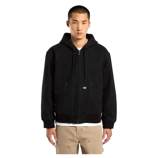 Giacca Dickies Hilham Hooded Canvas Jacket - Black - Giacche di Dickies | Francis Concept