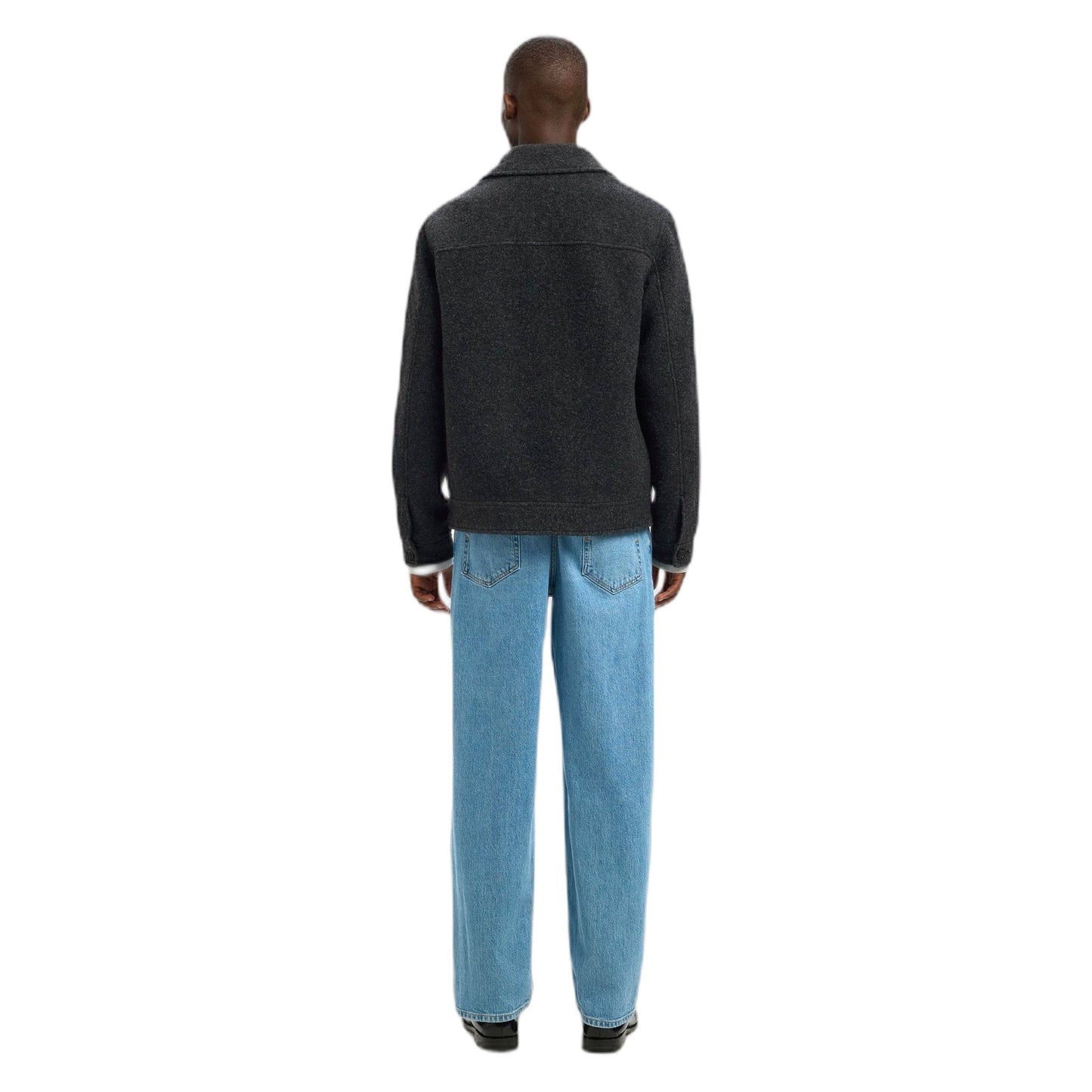 Giacca in Lana Selected Home Jakob Wool Blend Jacket - Grey Melange - Giacche di Selected | Francis Concept