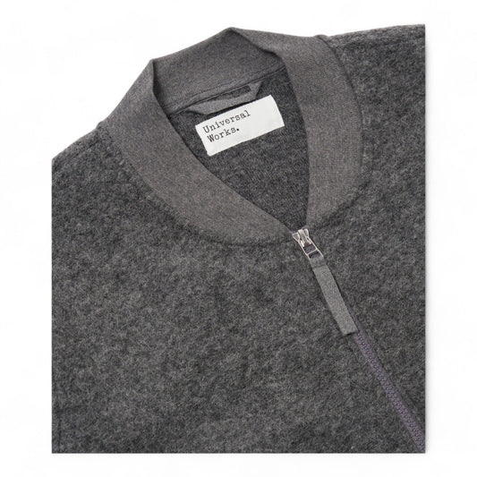 Giacca Liner Universal Works Zip Bomber - Grey Marl - Giacche di Universal Works | Francis Concept
