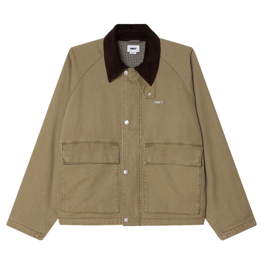 Giacca Obey Caden Work Jacket - Mermaid Faded Wash - Giacche di Obey | Francis Concept