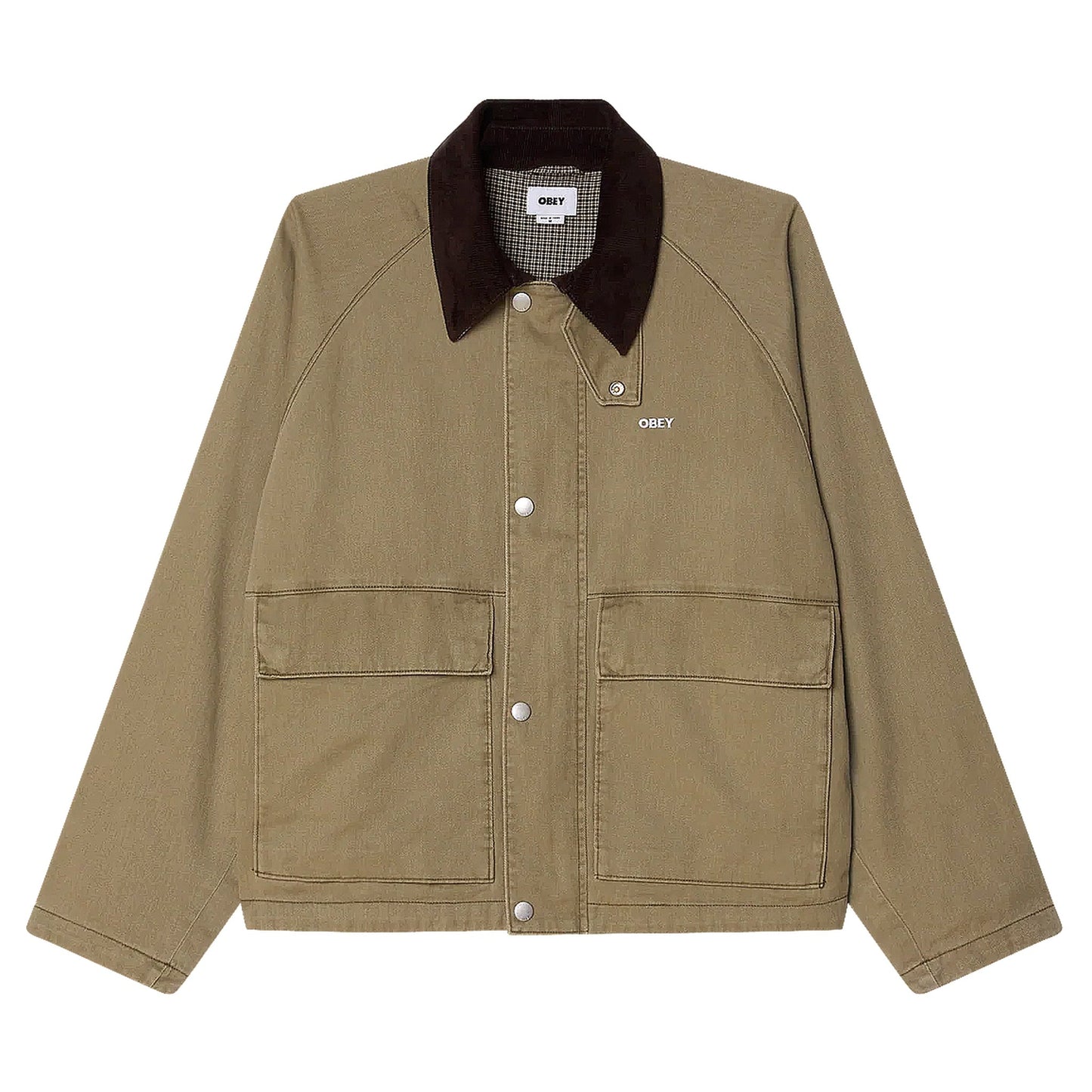 Giacca Obey Caden Work Jacket - Mermaid Faded Wash - Giacche di Obey | Francis Concept