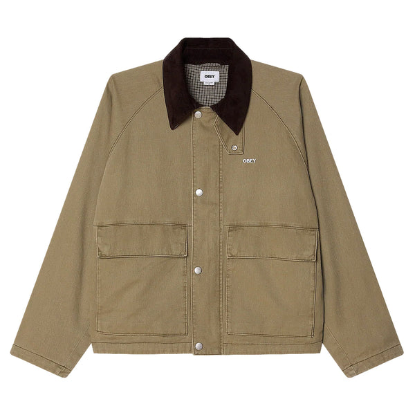 Giacca Obey Caden Work Jacket - Mermaid Faded Wash - Giacche di Obey | Francis Concept