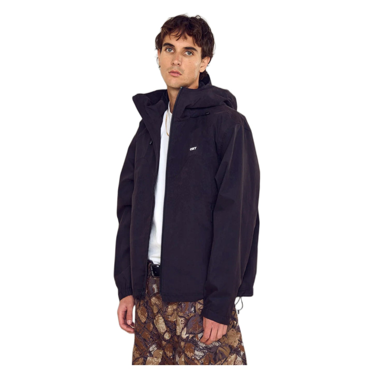 Giacca Obey Sota Shell Jacket - Black - Giacche di Obey | Francis Concept