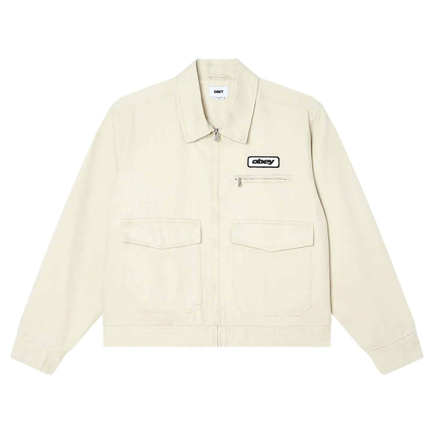 Giacca Obey Walter Work Jacket - silver Birch Faded Wash - Giacche di Obey | Francis Concept