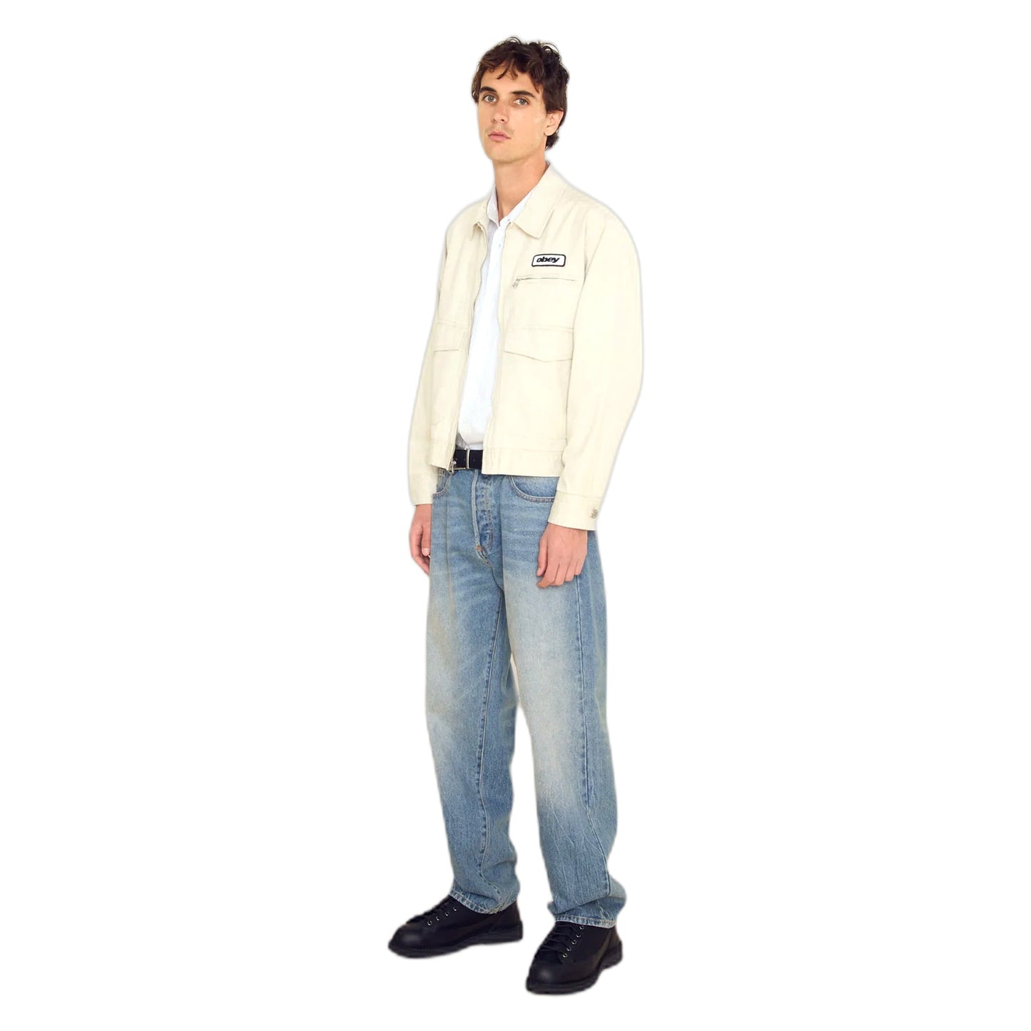 Giacca Obey Walter Work Jacket - silver Birch Faded Wash - Giacche di Obey | Francis Concept