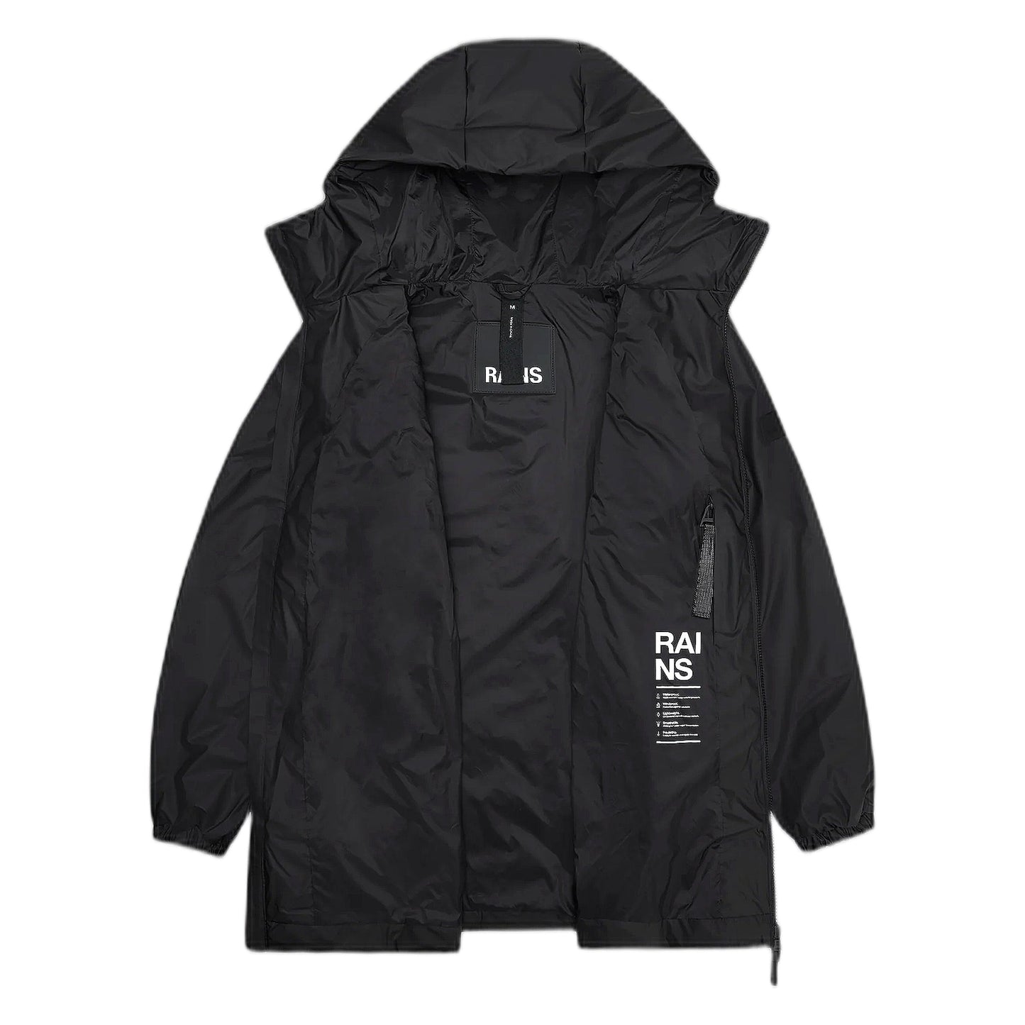 Giacca Rains Antipioggia Unisex Lohja Long Jacket W3T2 - Nero - Giacche di Rains | Francis Concept