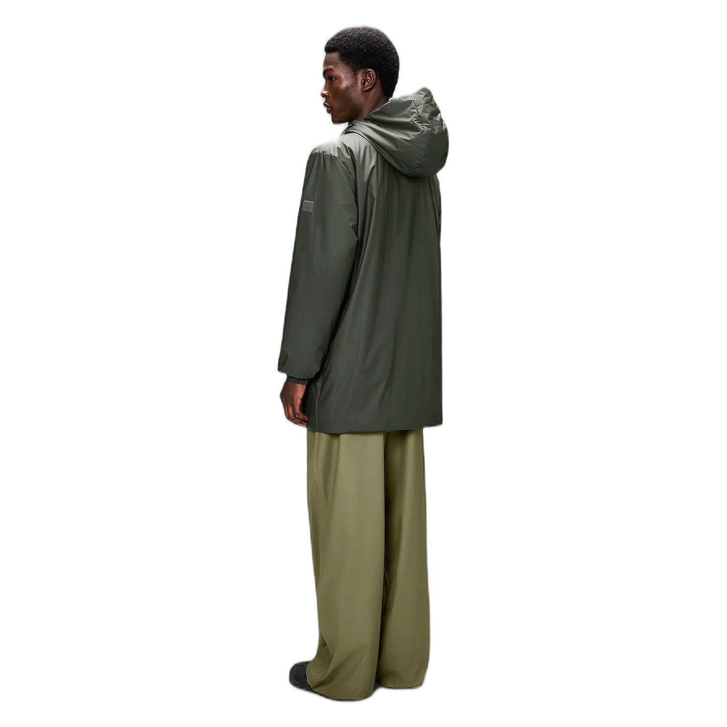 Giacca Rains Antipioggia Unisex Lohja Long Jacket W3T2 - Verde - Giacche di Rains | Francis Concept