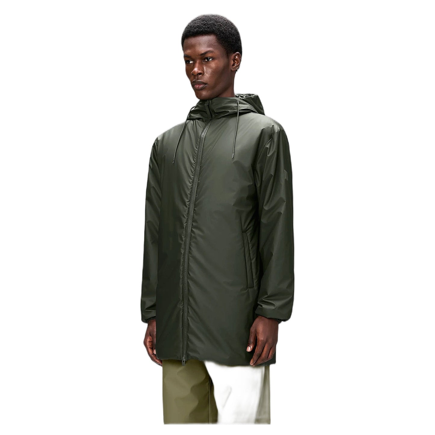 Giacca Rains Antipioggia Unisex Lohja Long Jacket W3T2 - Verde - Giacche di Rains | Francis Concept