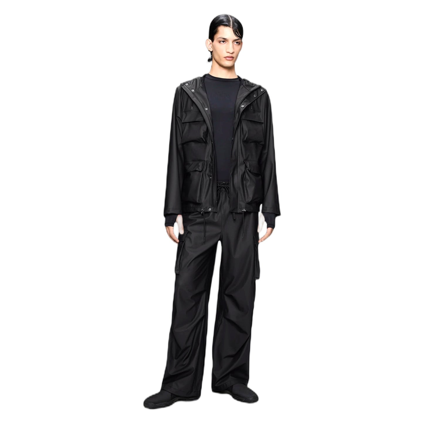Giacca Rains Pocket Jacket W3 - Black-Francis Concept