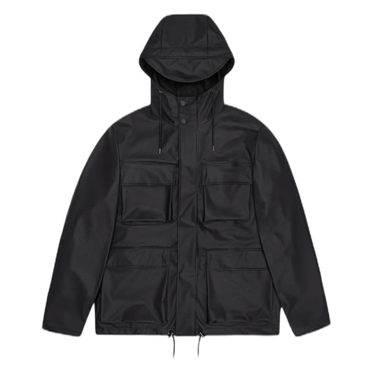 Giacca Rains Pocket Jacket W3 - Black-Francis Concept