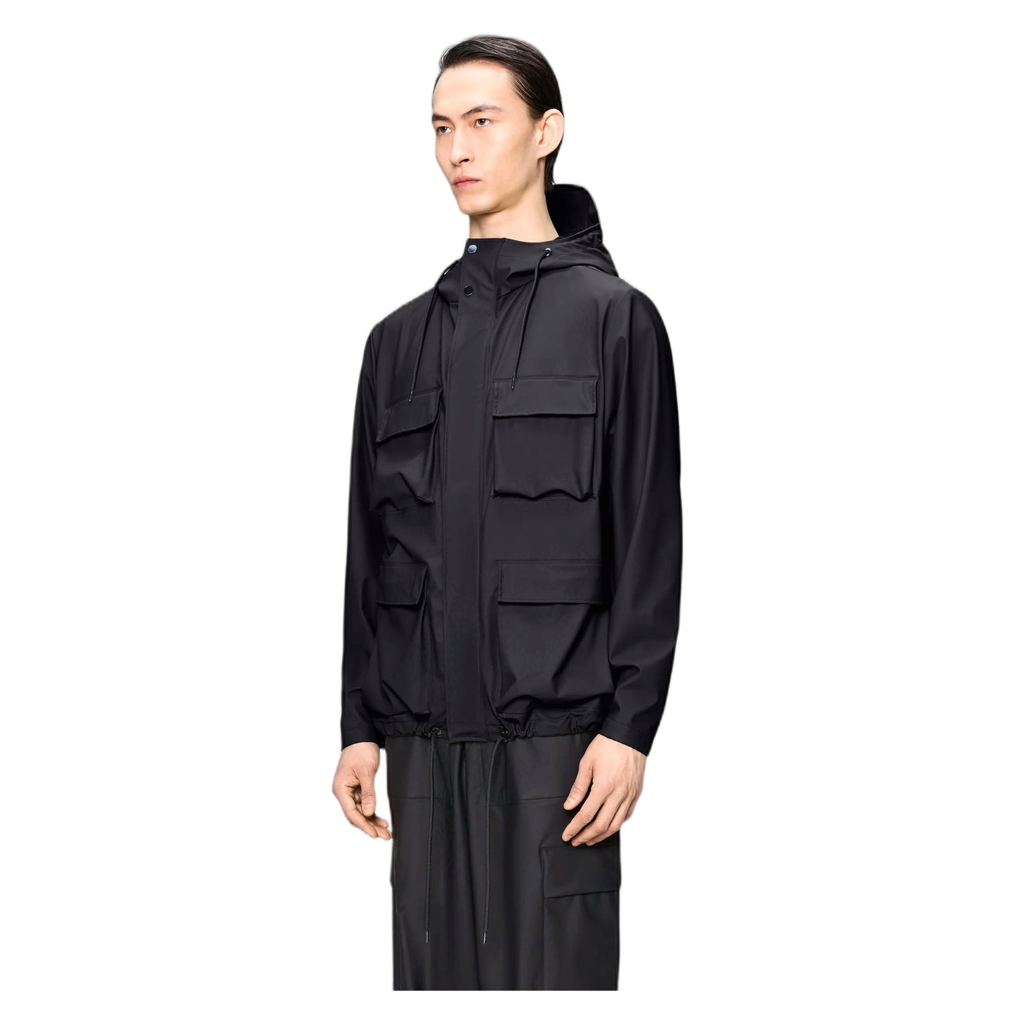 Giacca Rains Pocket Jacket W3 - Black-Francis Concept