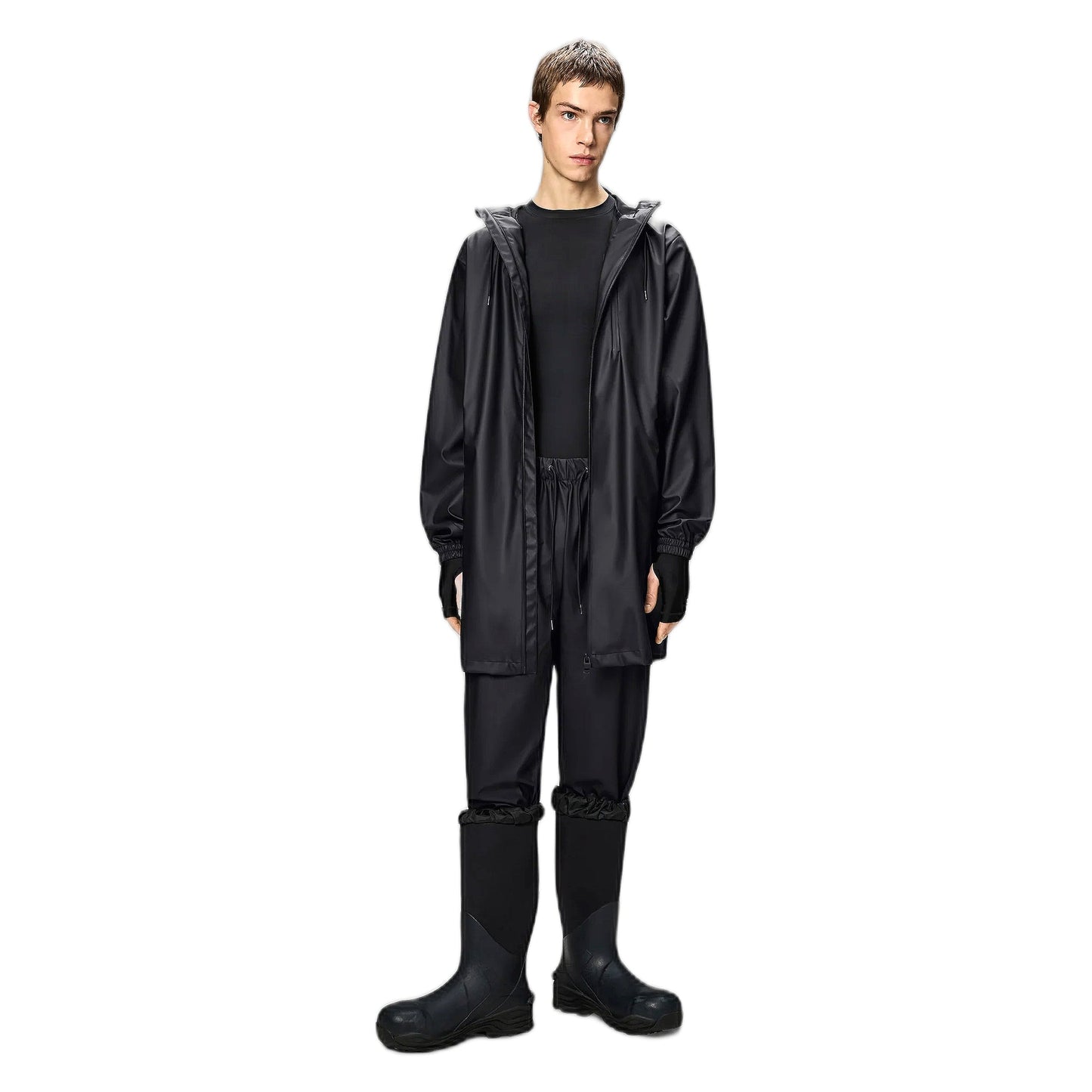 Giacca Rains Unisex Antipioggia Long Storm Breaker W3 - Black - Giacche di Rains | Francis Concept