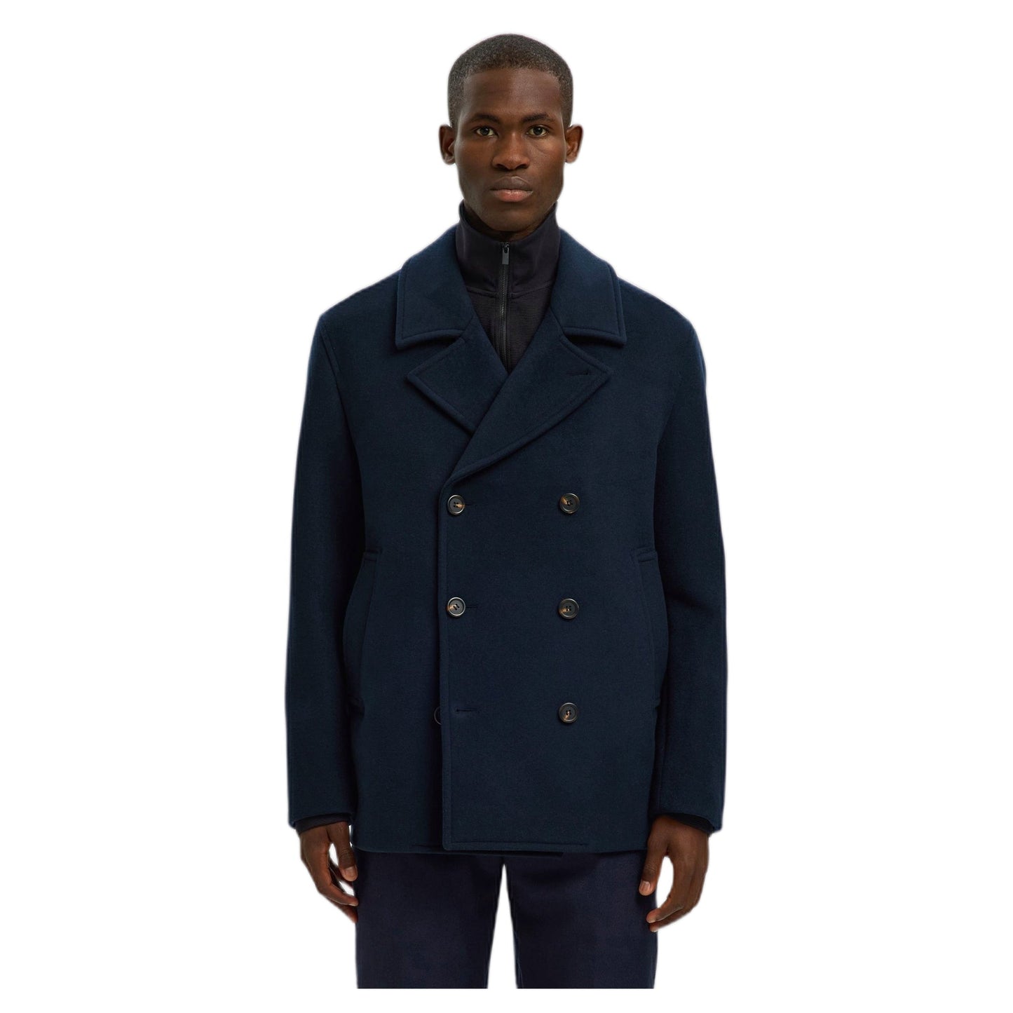 Giacca Selected Homme Archive Wool Blend Peacoat - Navy - Giacche di Selected Homme | Francis Concept