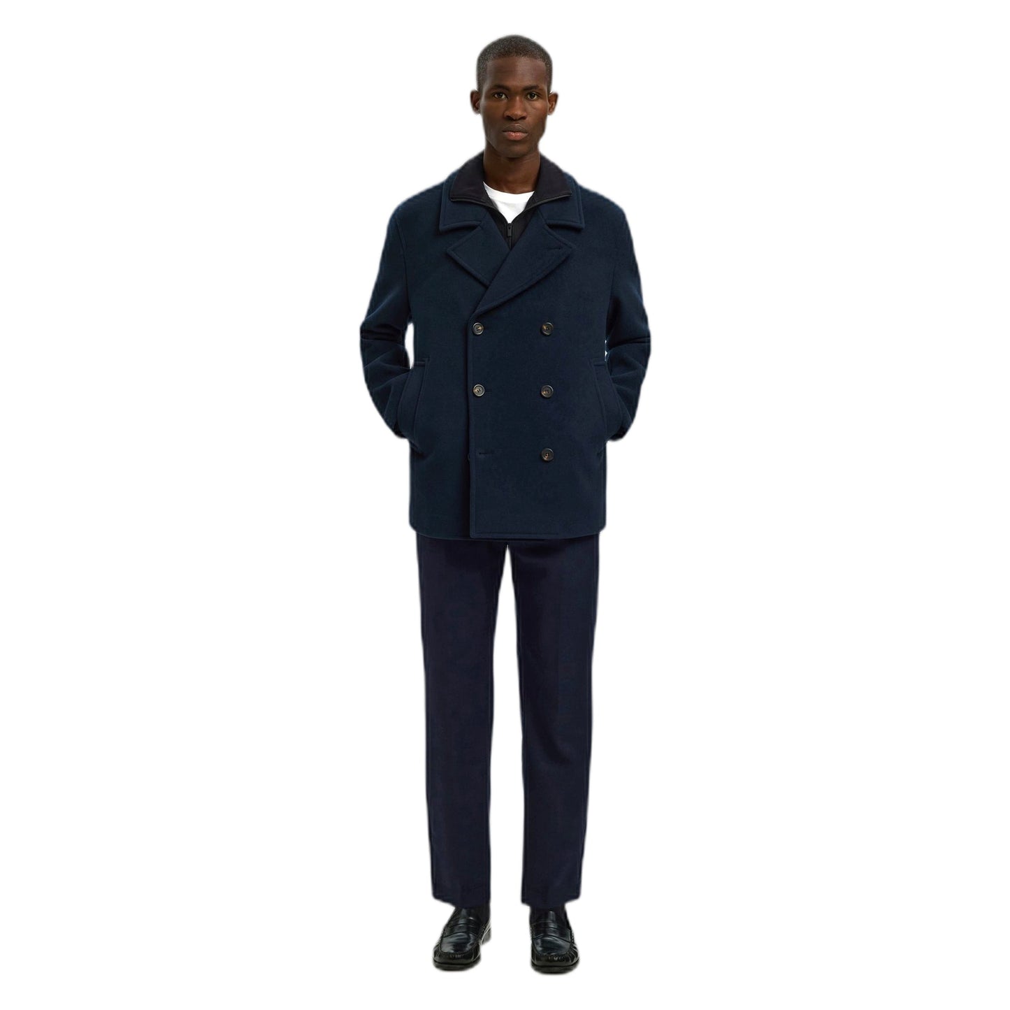 Giacca Selected Homme Archive Wool Blend Peacoat - Navy - Giacche di Selected Homme | Francis Concept