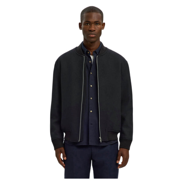 Giacca Selected Homme Jens Wool Blend Bomber - Black - Giacche di Selected Homme | Francis Concept