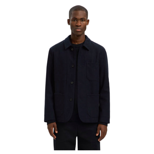 Giacca Selected Homme Landon Wool Blend Hybrid Blazer - Navy - Giacche di Selected Homme | Francis Concept