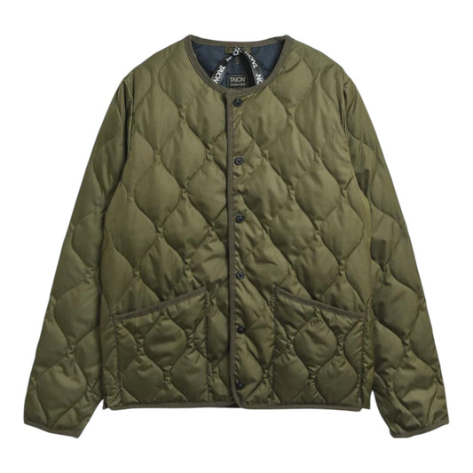 Giacca Taion Unisex Military Crew Neck Down Jacket - Olive - Giacche di Taion | Francis Concept