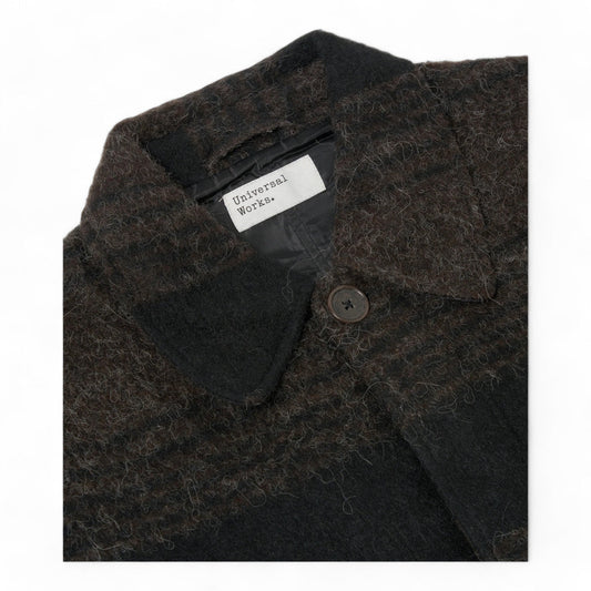 Giacca Universal Works Account Coat In Alpaca - Brown/Black - Giacche di Universal Works | Francis Concept