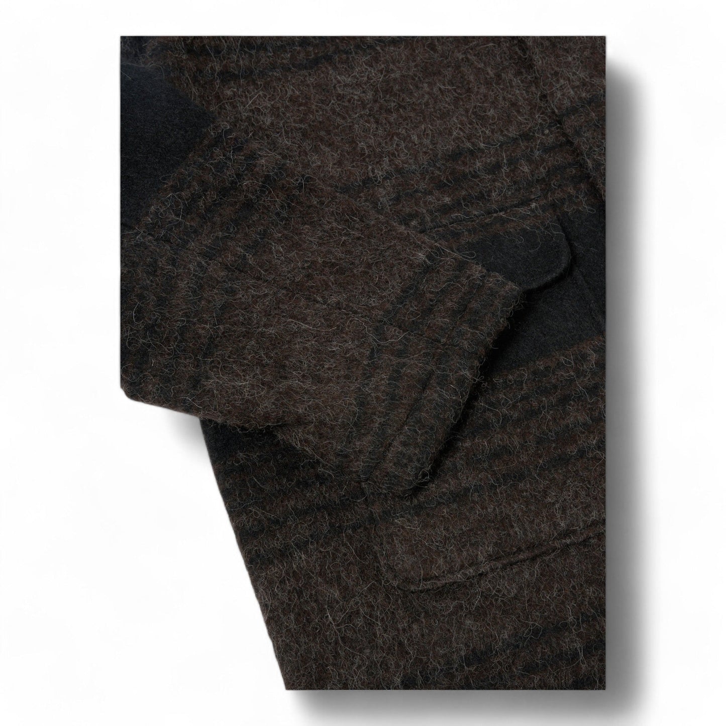 Giacca Universal Works Account Coat In Alpaca - Brown/Black - Giacche di Universal Works | Francis Concept