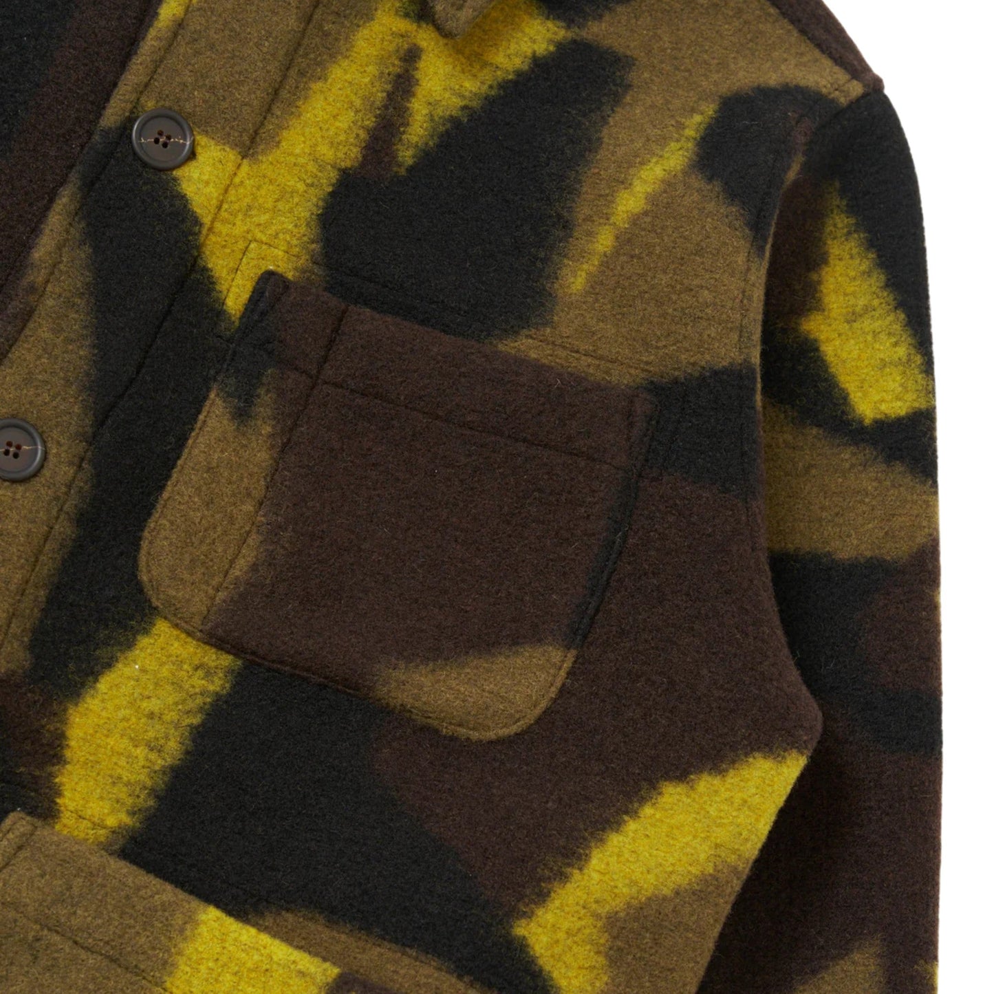 Giacca Universal Works Field Jacket Swede Camo Fleece - Camo - Giacche di Universal Works | Francis Concept