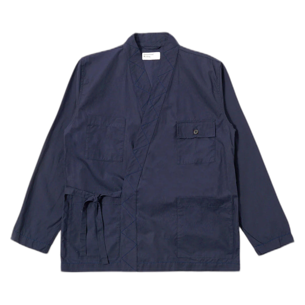 Giacca Universal Works Osaka Work Jacket Peached Poplin - Navy - Giacche di Universal Works | Francis Concept