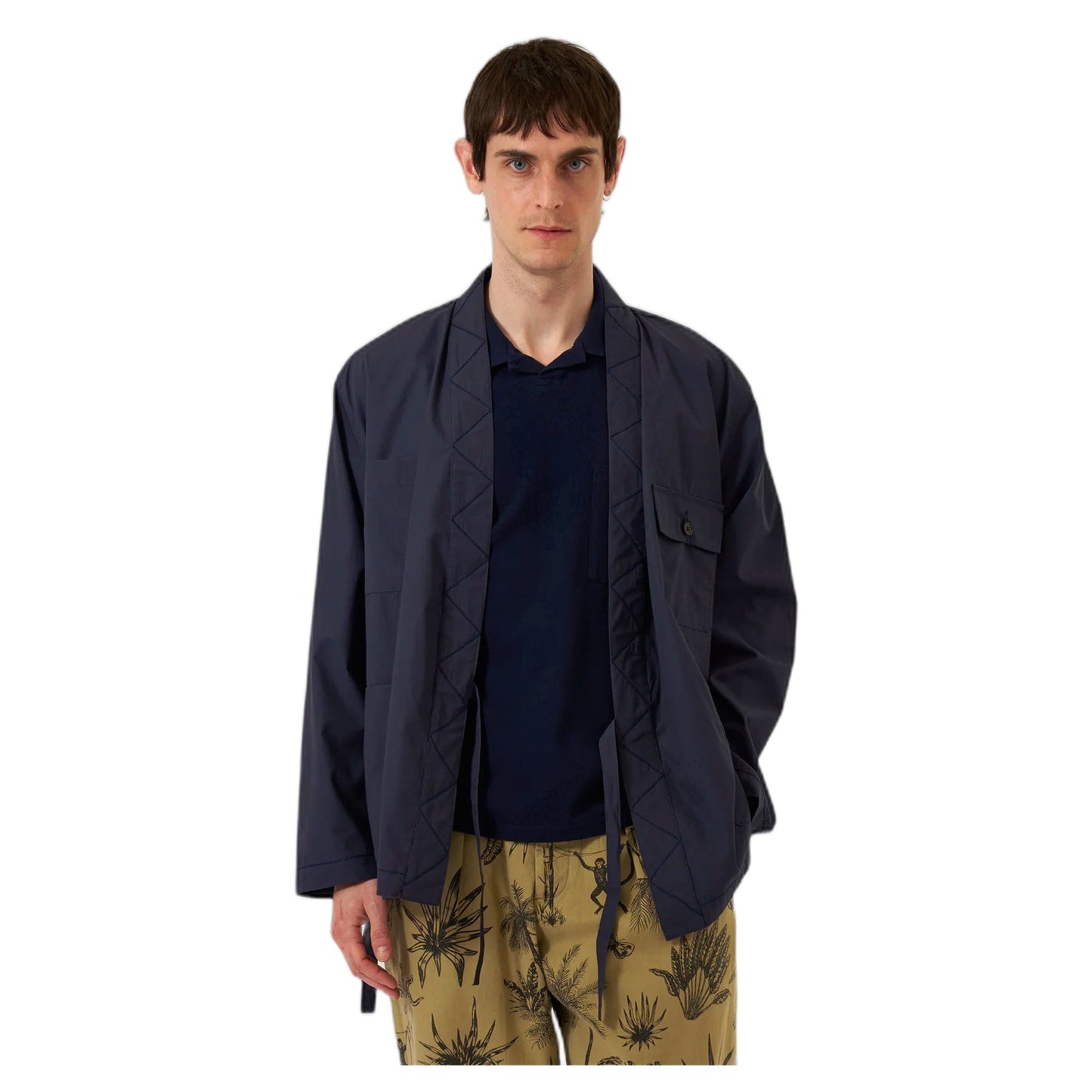 Giacca Universal Works Osaka Work Jacket Peached Poplin - Navy - Giacche di Universal Works | Francis Concept