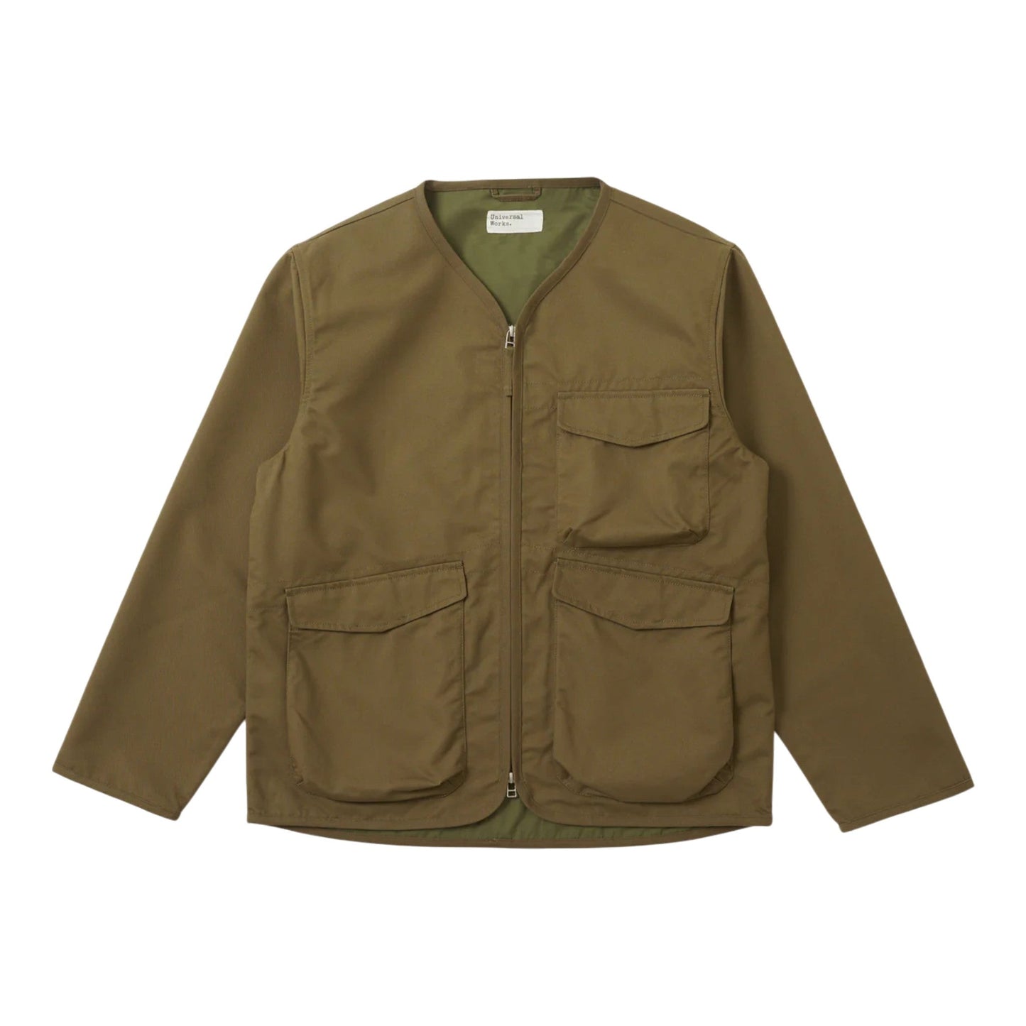 Giacca Universal Works Parachute Liner Jacket Brushed Polytech - Khaki - Giacca di Universal Works | Francis Concept