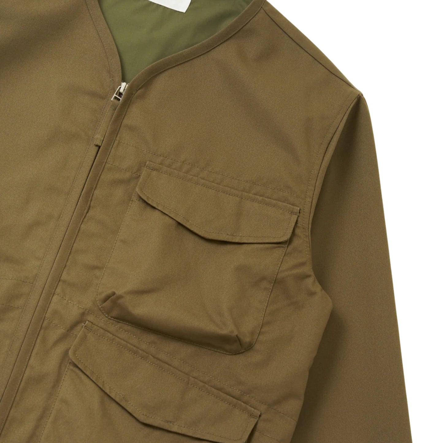 Giacca Universal Works Parachute Liner Jacket Brushed Polytech - Khaki - Giacca di Universal Works | Francis Concept