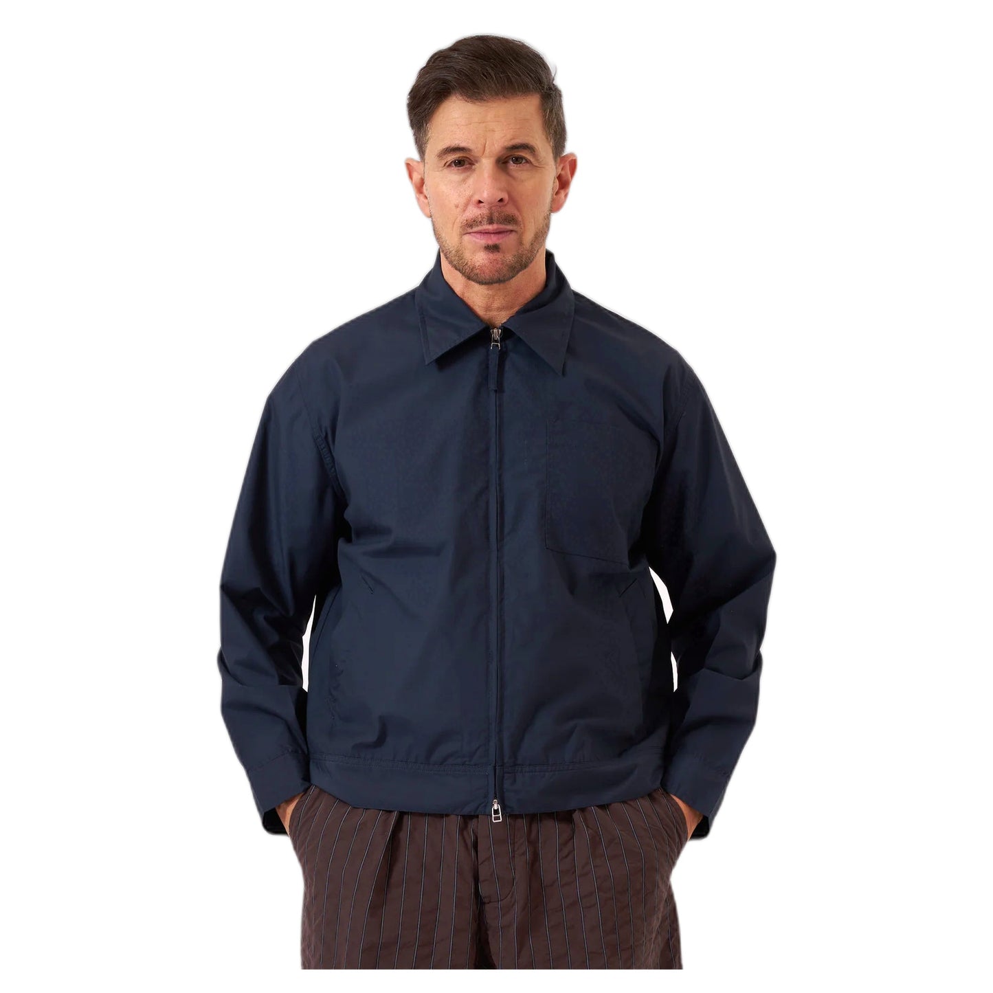 Giacca Universal Works Rose Bowl Jacket Recycled Poly Tech - Navy - Giacche di Universal Works | Francis Concept