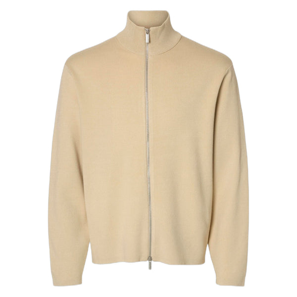 Giacca Zip Selected Homme Teller Relaxed Zip Cardigan - Oatmeal - Maglieria di Selected Homme | Francis Concept