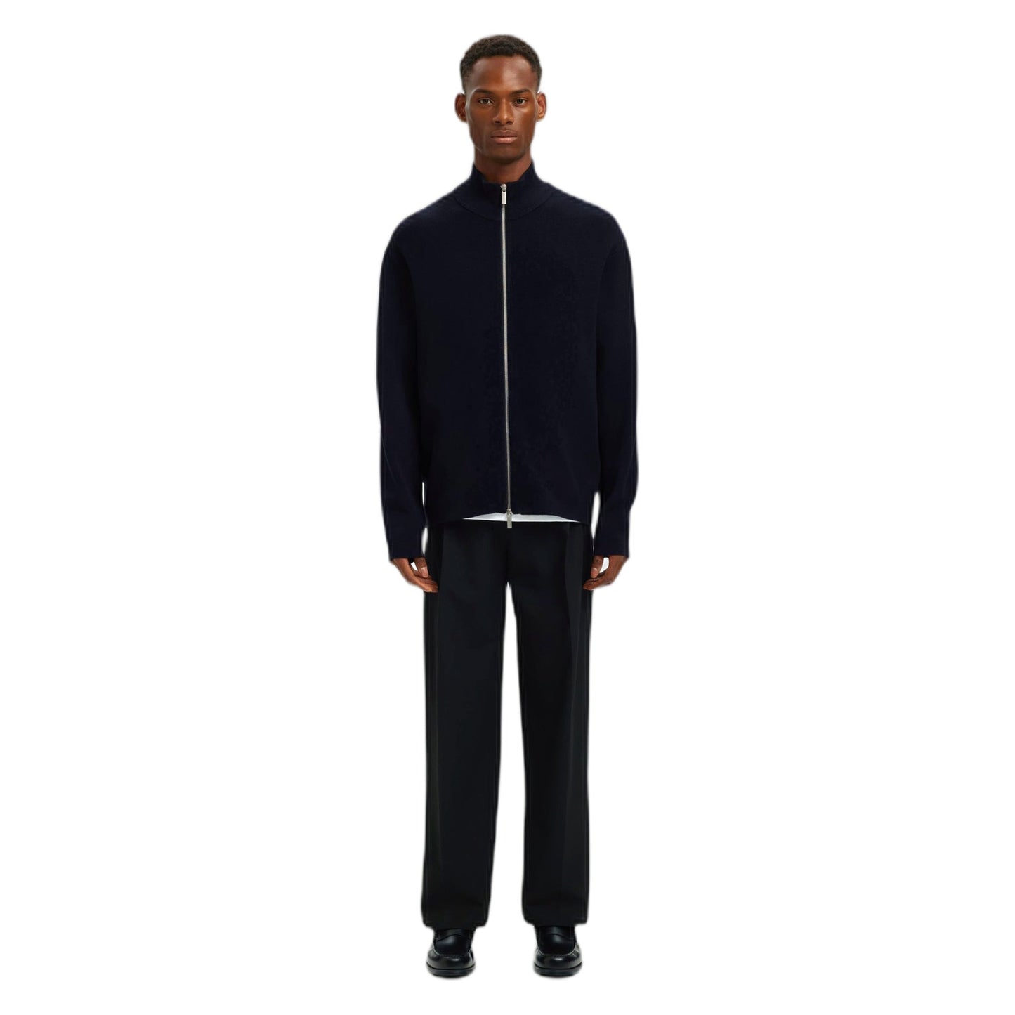Giacca Zip Selected Homme Teller Relaxed Zip Cardigan - Sky Captain - Maglieria di Selected Homme | Francis Concept