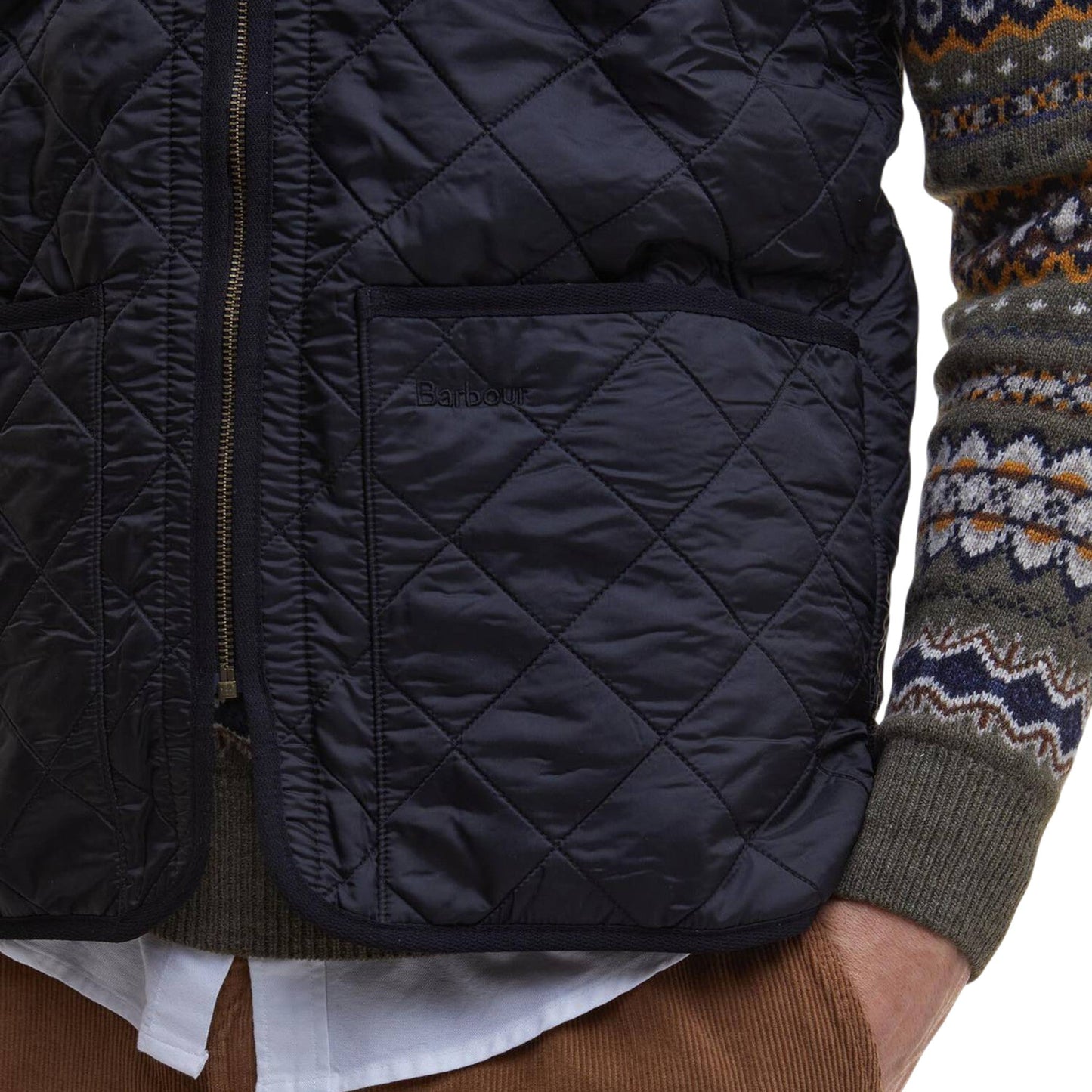Gilet Barbour Polarquilt Waistcoat Zip - Black - Giacche di Barbour | Francis Concept