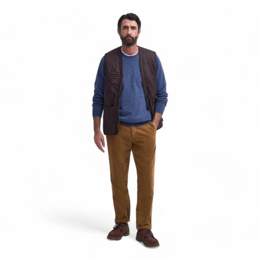 Gilet Barbour Polarquilt Waistcoat Zip Liner - Dark Brown - Gilet di Barbour | Francis Concept