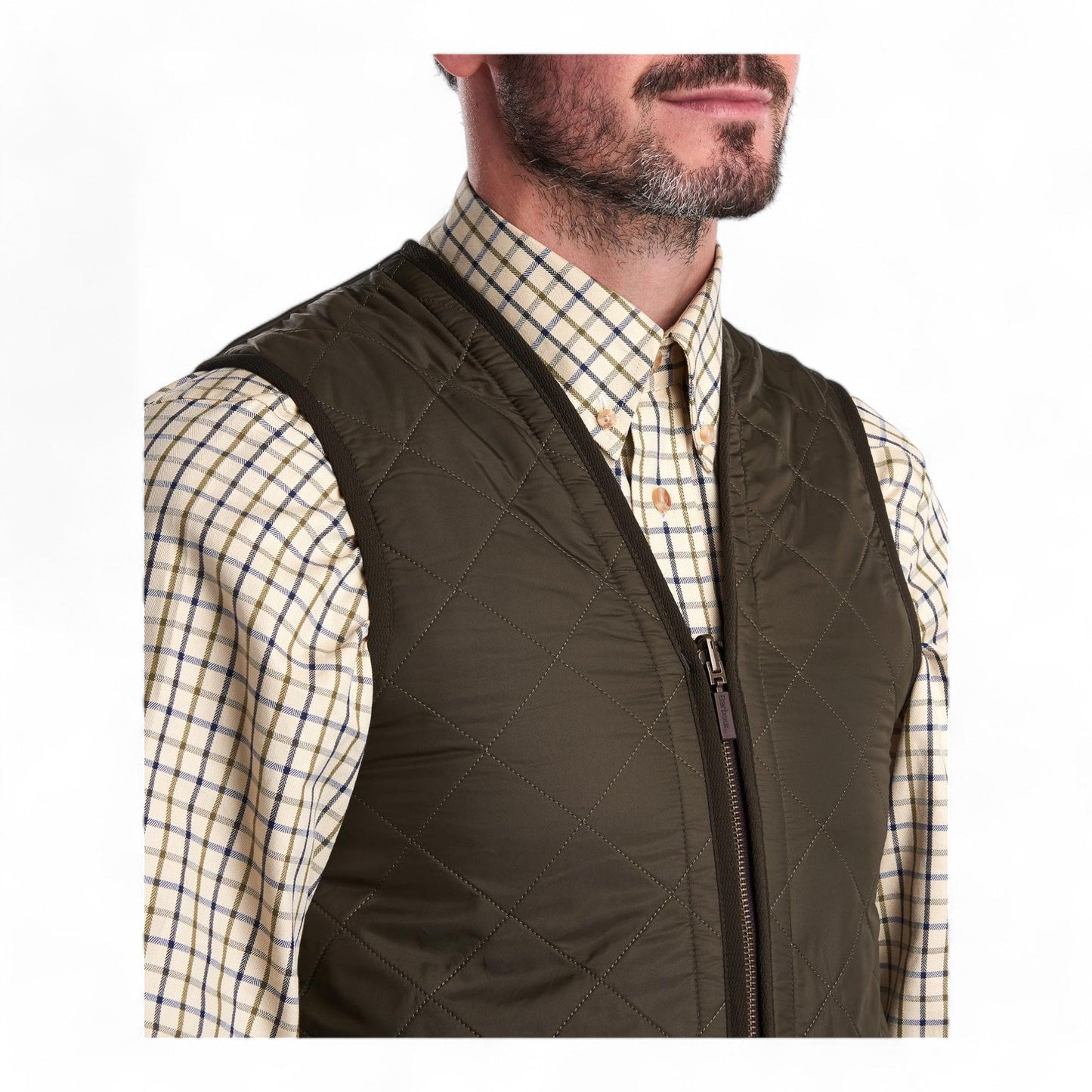 Gilet Barbour Polarquilt Waistcoat Zip Liner - Olive - Gilet di Barbour | Francis Concept