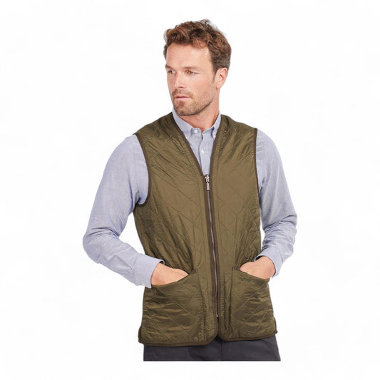 Gilet Barbour Polarquilt Waistcoat Zip Liner - Olive - Gilet di Barbour | Francis Concept