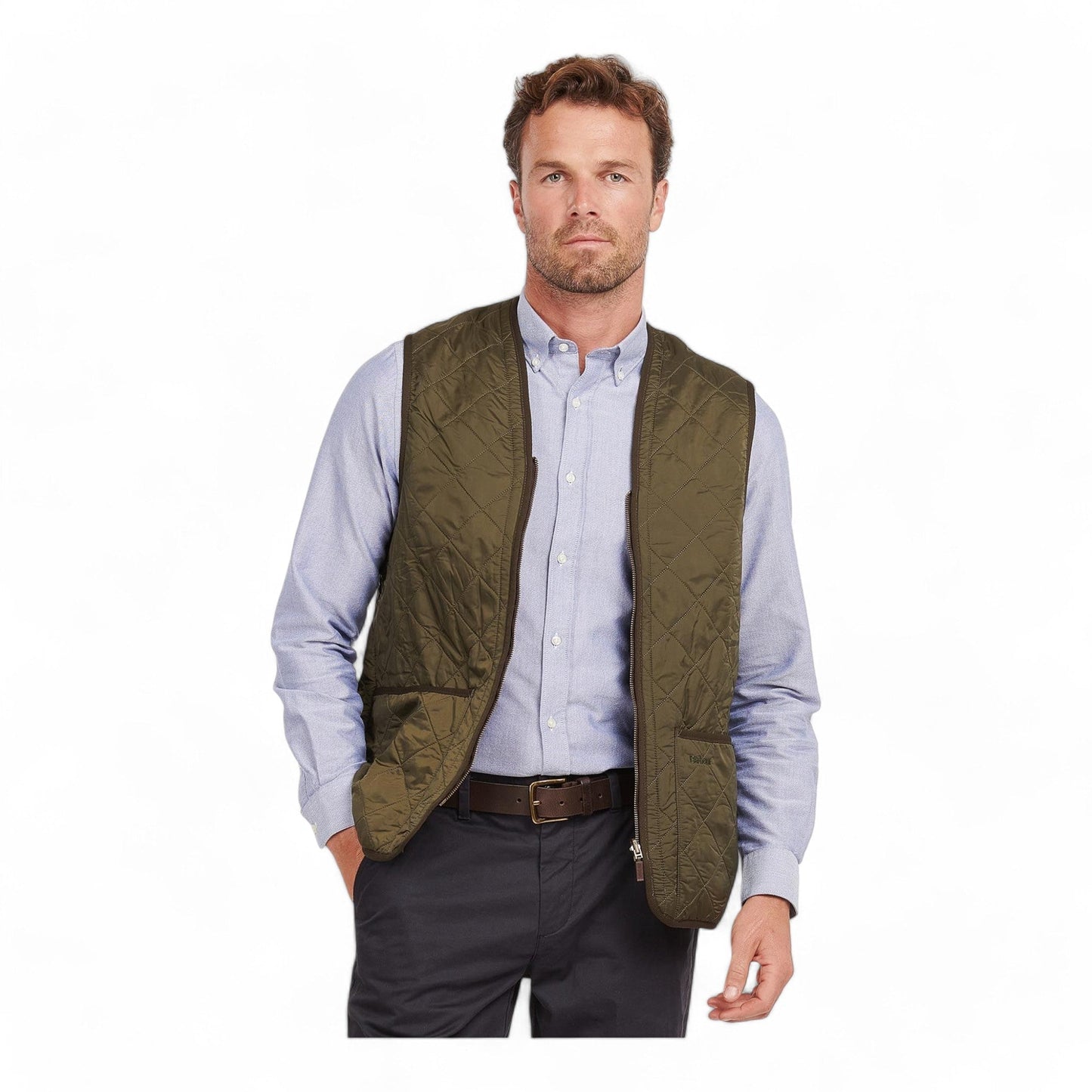 Gilet Barbour Polarquilt Waistcoat Zip Liner - Olive - Gilet di Barbour | Francis Concept