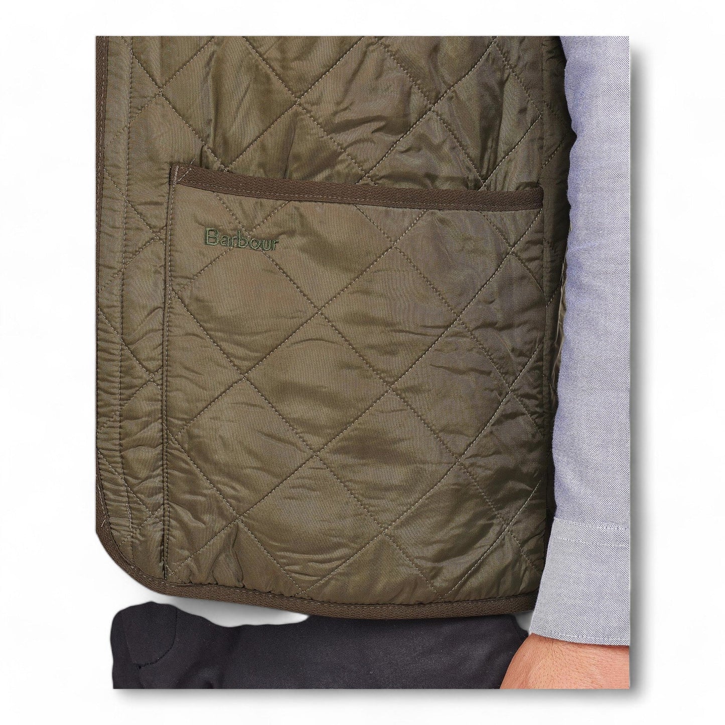 Gilet Barbour Polarquilt Waistcoat Zip Liner - Olive - Gilet di Barbour | Francis Concept