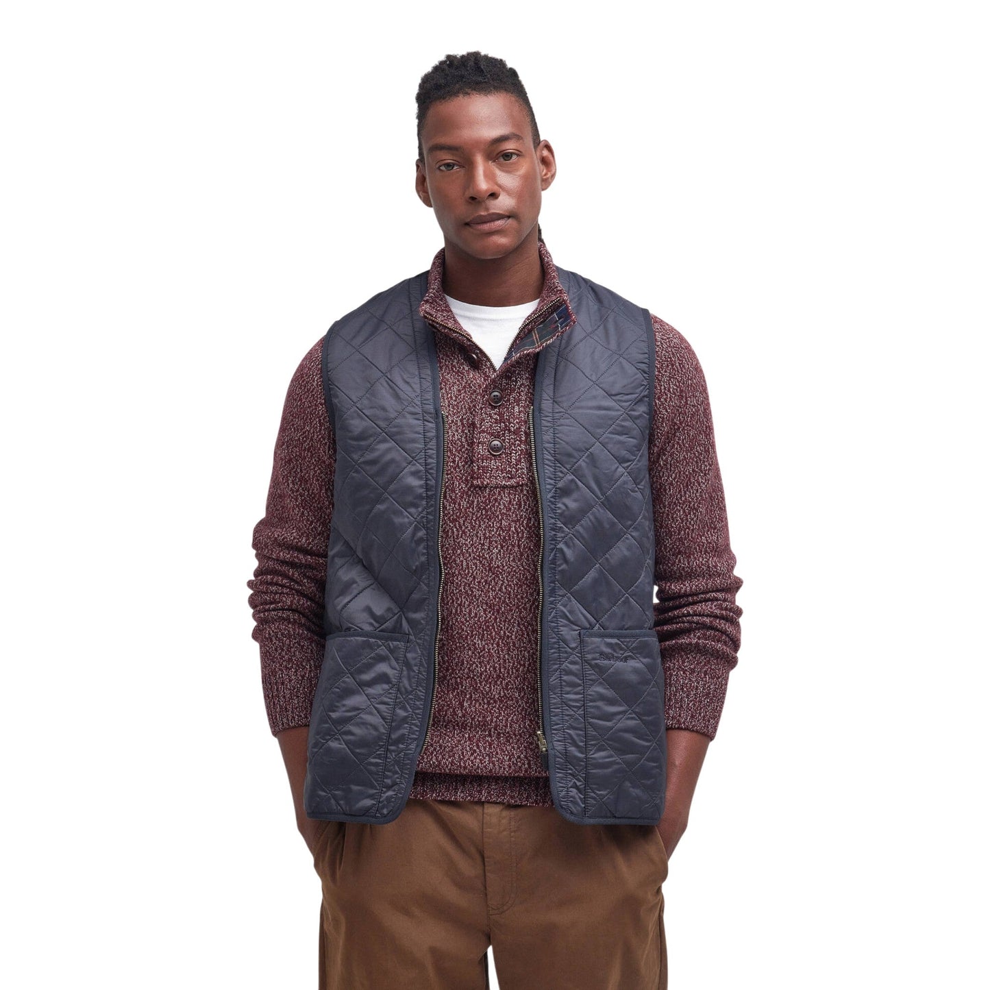 Gilet Barbour Polarquilt Waistcoat Zip - Navy - Giacche di Barbour | Francis Concept